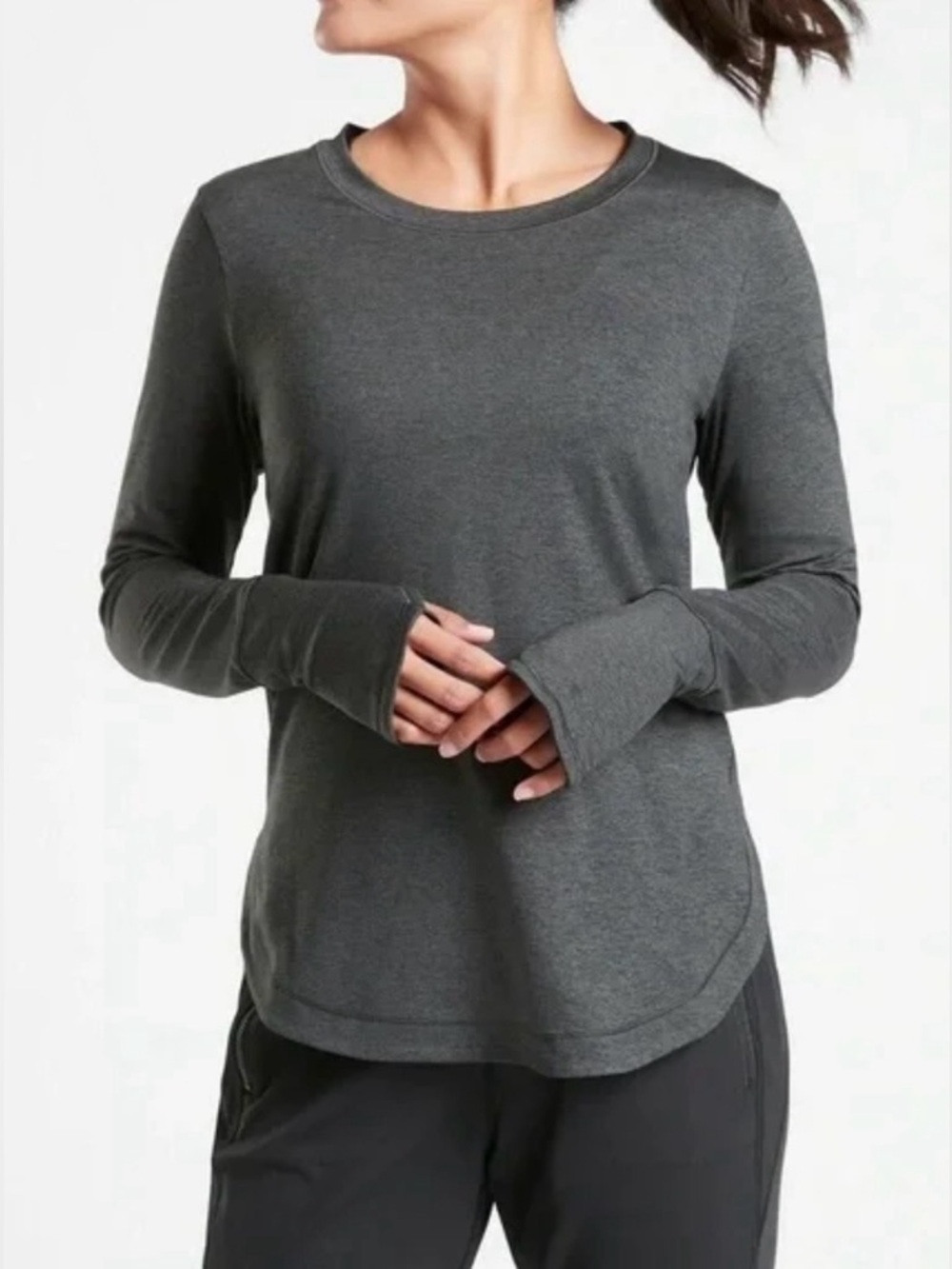 Athleta Uptempo Longsleeve in Gray